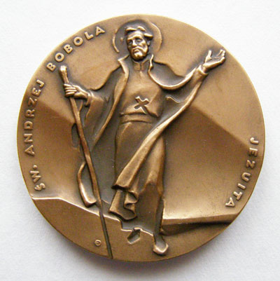 Medal z postacią św. Andrzeja Boboli